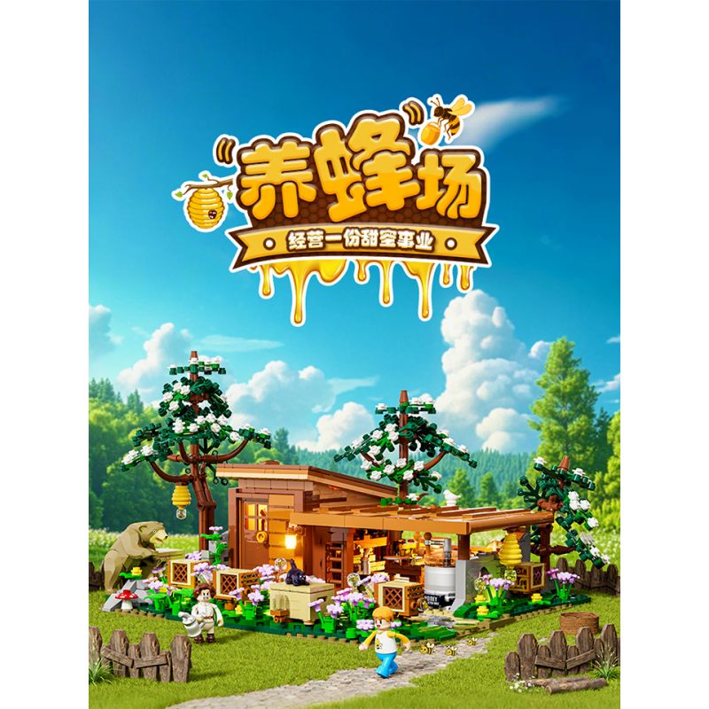 LUMIBRICKS FUNWHOLE F9062 9062 CUỘC SỐNG NÔNG TRẠI BEEKEEPER bộ đồ chơi xếp lắp ráp ghép mô hình City BEE FARM Thành Phố 1274 khối