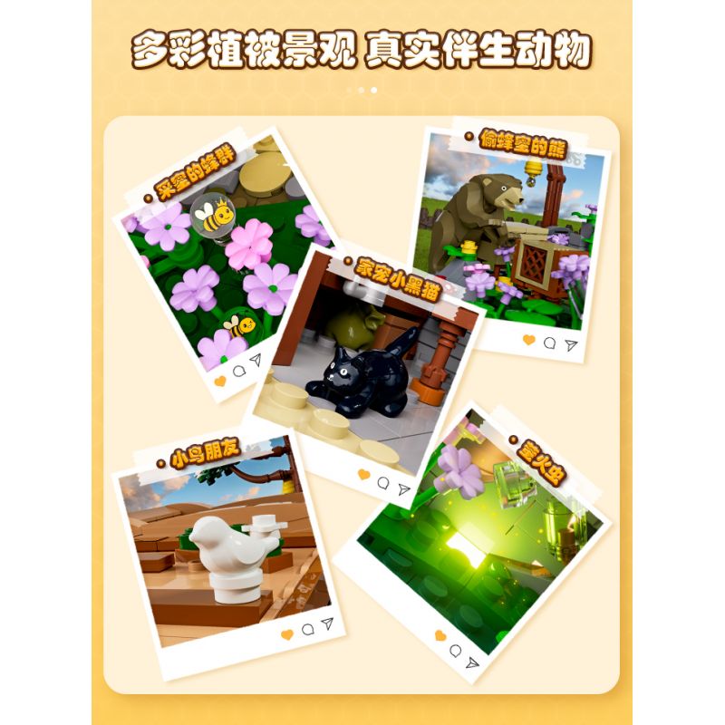 LUMIBRICKS FUNWHOLE F9062 9062 CUỘC SỐNG NÔNG TRẠI BEEKEEPER bộ đồ chơi xếp lắp ráp ghép mô hình City BEE FARM Thành Phố 1274 khối