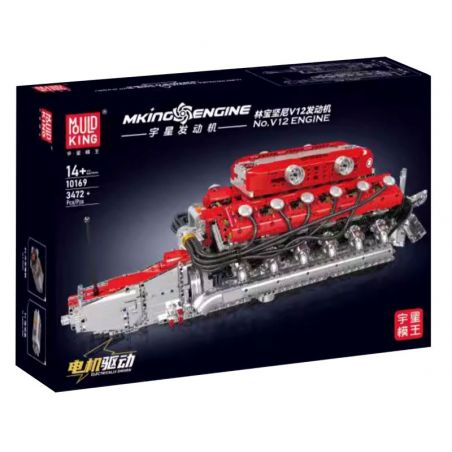 MouldKing 10169 Mould King 10169 LINBAO JIANNI V12 ENGINE bộ đồ chơi xếp lắp ráp ghép mô hình Technic Kỹ Thuật Công Nghệ Cao Mô Hình Phương Tiện 3472 khối