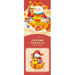 KEEPPLEY K19913 19913 ZHA CAIFU CAT bộ đồ chơi xếp lắp ráp ghép mô hình Creator MONEY CAT Sáng Tạo 1929 khối