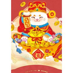 KEEPPLEY K19913 19913 ZHA CAIFU CAT bộ đồ chơi xếp lắp ráp ghép mô hình Creator MONEY CAT Sáng Tạo 1929 khối