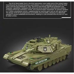 MouldKing 20033 Mould King 20033 XE TĂNG CHIẾN ĐẤU CHÍNH CỦA M1A2 bộ đồ chơi xếp lắp ráp ghép mô hình Military Army M1A2 MAIN BATTLE TANK Quân Sự Bộ Đội 1168 khối