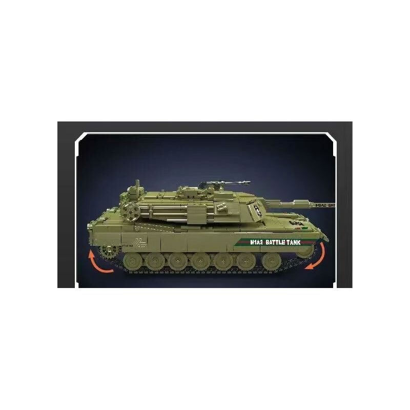 MouldKing 20033 Mould King 20033 XE TĂNG CHIẾN ĐẤU CHÍNH CỦA M1A2 bộ đồ chơi xếp lắp ráp ghép mô hình Military Army M1A2 MAIN BATTLE TANK Quân Sự Bộ Đội 1168 khối