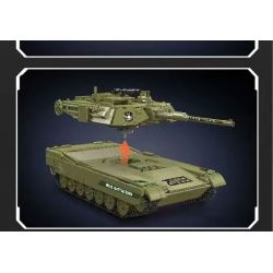 MouldKing 20033 Mould King 20033 XE TĂNG CHIẾN ĐẤU CHÍNH CỦA M1A2 bộ đồ chơi xếp lắp ráp ghép mô hình Military Army M1A2 MAIN BATTLE TANK Quân Sự Bộ Đội 1168 khối