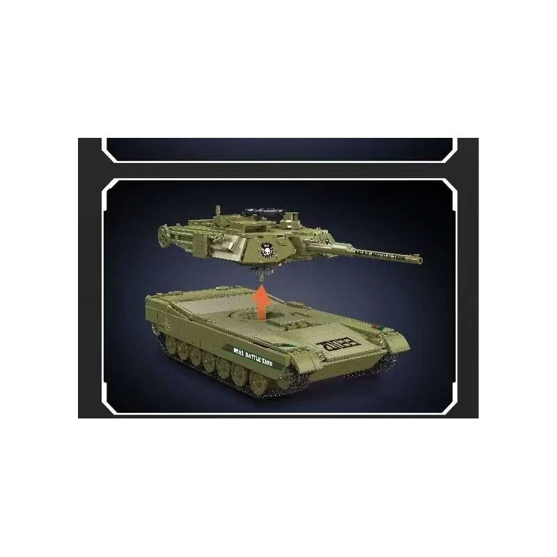MouldKing 20033 Mould King 20033 XE TĂNG CHIẾN ĐẤU CHÍNH CỦA M1A2 bộ đồ chơi xếp lắp ráp ghép mô hình Military Army M1A2 MAIN BATTLE TANK Quân Sự Bộ Đội 1168 khối