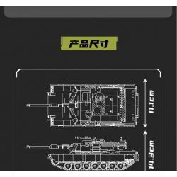 MouldKing 20033 Mould King 20033 XE TĂNG CHIẾN ĐẤU CHÍNH CỦA M1A2 bộ đồ chơi xếp lắp ráp ghép mô hình Military Army M1A2 MAIN BATTLE TANK Quân Sự Bộ Đội 1168 khối