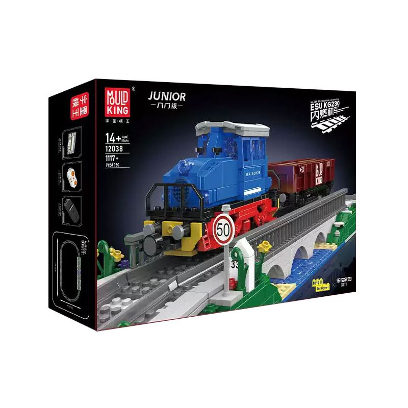  MouldKing 12038 Xếp hình lắp ráp ghép mô hình Đầu máy diesel ESU KG230