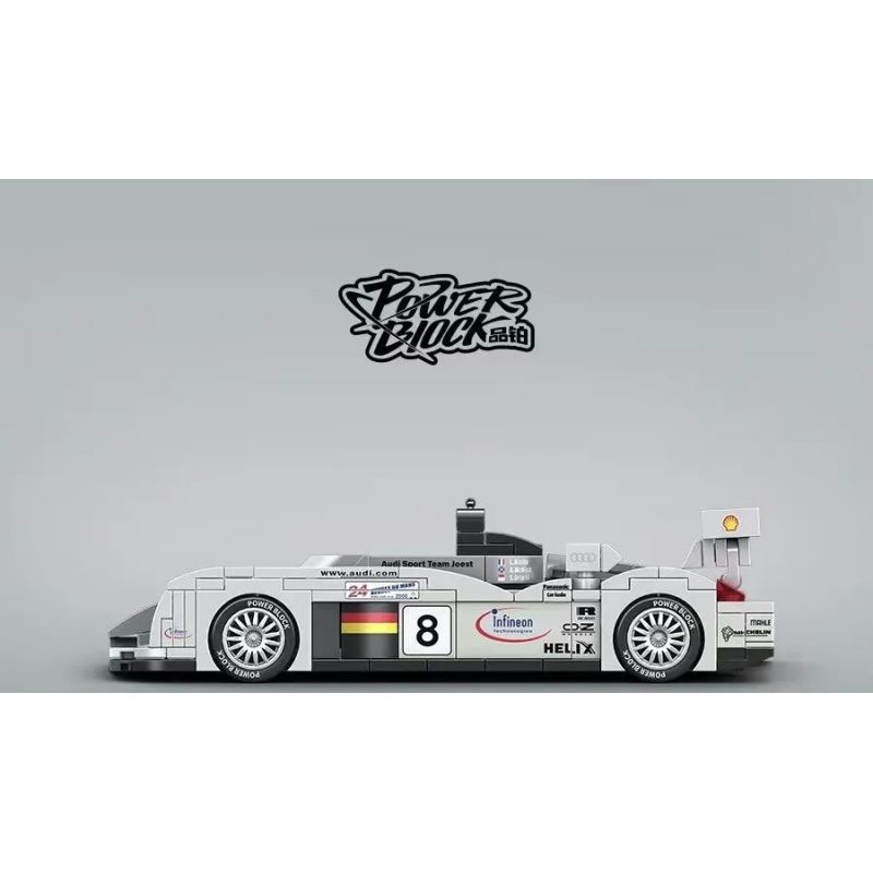 PINBO PB8813 8813 AUDI R8 tỷ lệ 1:32 bộ đồ chơi xếp lắp ráp ghép mô hình Speed Champions Racing Cars Đua Xe Công Thức