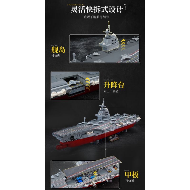 KEEPPLEY 23028 VŨ KHÍ QUAN TRỌNG NHẤT CỦA MỘT CƯỜNG QUỐC TÀU PHÚC KIẾN 1:669 tỷ lệ 1:669 bộ đồ chơi xếp lắp ráp ghép mô hình Military Army Quân Sự Bộ Đội 1621 khối