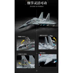 KEEPPLEY 23029 NHẠC CỤ NẶNG MẠNH MÁY BAY CHIẾN ĐẤU J-15 1:39 tỷ lệ 1:39 bộ đồ chơi xếp lắp ráp ghép mô hình Military Army Quân Sự Bộ Đội 1455 khối