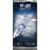 KEEPPLEY 23027 NHẠC CỤ NẶNG MẠNH MÁY BAY CHIẾN ĐẤU J-20 1:44 tỷ lệ 1:44 bộ đồ chơi xếp lắp ráp ghép mô hình Military Army ZTZ-99A Quân Sự Bộ Đội 732 khối
