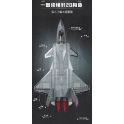 KEEPPLEY 23027 NHẠC CỤ NẶNG MẠNH MÁY BAY CHIẾN ĐẤU J-20 1:44 tỷ lệ 1:44 bộ đồ chơi xếp lắp ráp ghép mô hình Military Army ZTZ-99A Quân Sự Bộ Đội 732 khối