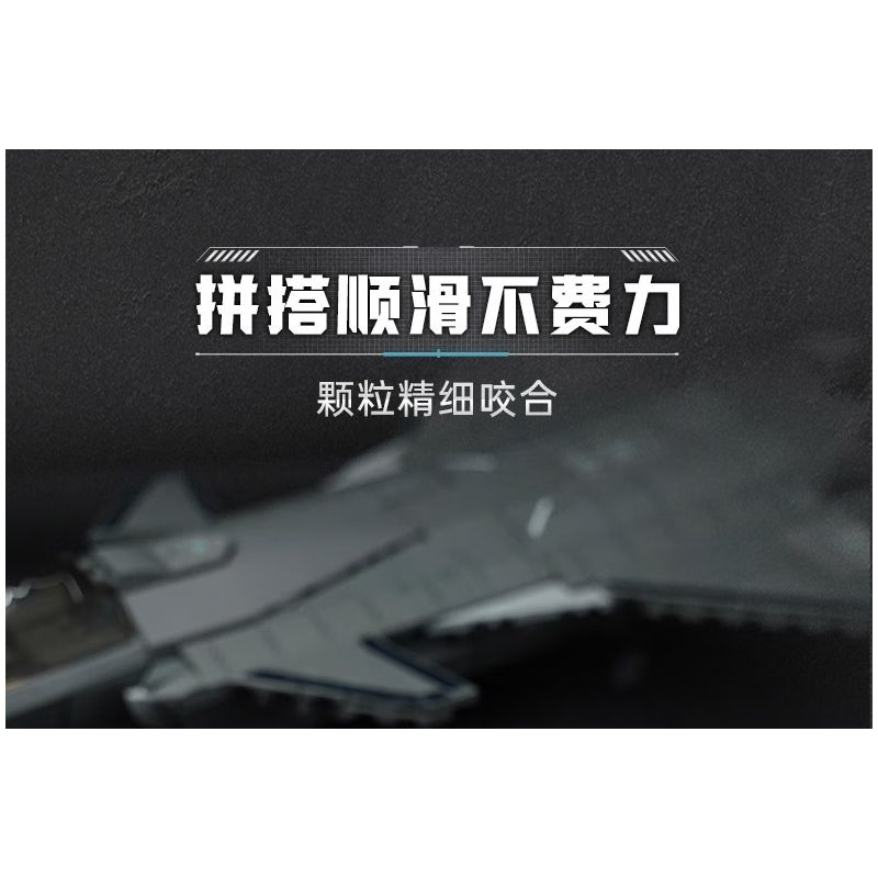 KEEPPLEY 23027 NHẠC CỤ NẶNG MẠNH MÁY BAY CHIẾN ĐẤU J-20 1:44 tỷ lệ 1:44 bộ đồ chơi xếp lắp ráp ghép mô hình Military Army ZTZ-99A Quân Sự Bộ Đội 732 khối