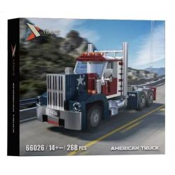 XBERT 66026 XE TẢI MỸ bộ đồ chơi xếp lắp ráp ghép mô hình Racers AMERICAN TRUCK Đua Tốc Độ 268 khối