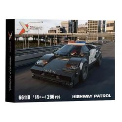 XBERT 66118 XE CẢNH SÁT TUẦN TRA ĐƯỜNG CAO TỐC bộ đồ chơi xếp lắp ráp ghép mô hình Racers HIGHWAY PATROL Đua Tốc Độ 266 khối