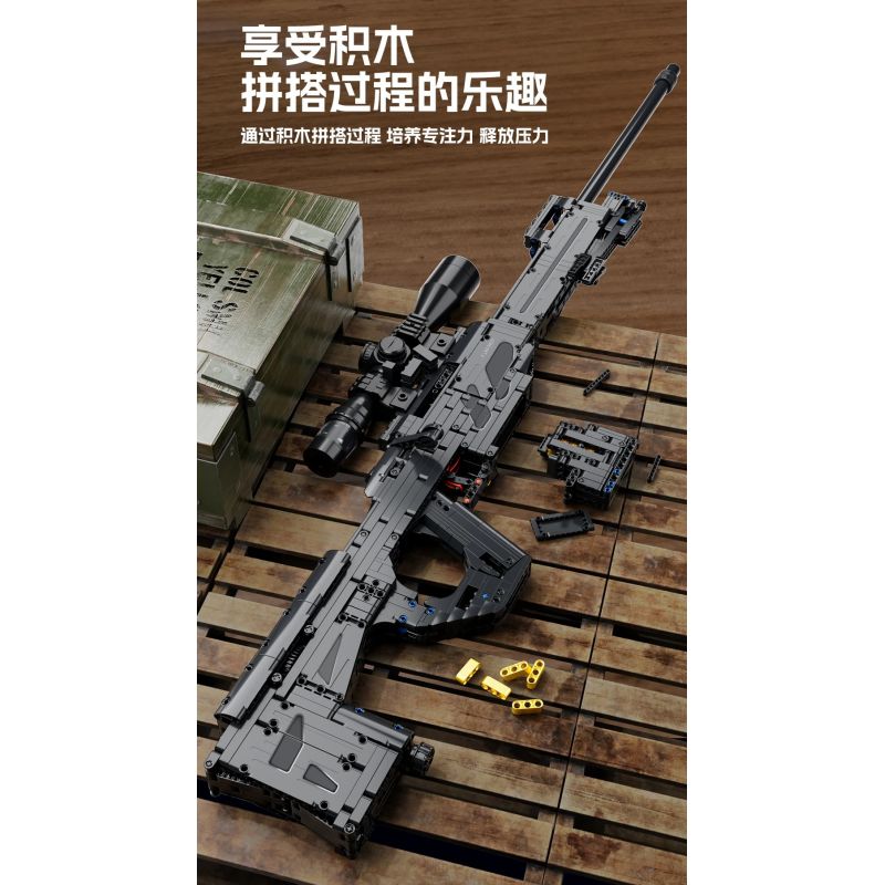 FORANGE FC9410 9410 SÚNG BẮN TỈA LR4 bộ đồ chơi xếp lắp ráp ghép mô hình Military Army Quân Sự Bộ Đội 1373 khối