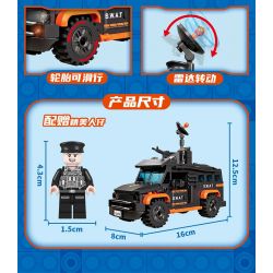 FORANGE FC3329 3329 ĐỘI HÀNH ĐỘNG SWAT 4 KẾT HỢP bộ đồ chơi xếp lắp ráp ghép mô hình City SWAT ACTION TEAM Thành Phố 1048 khối