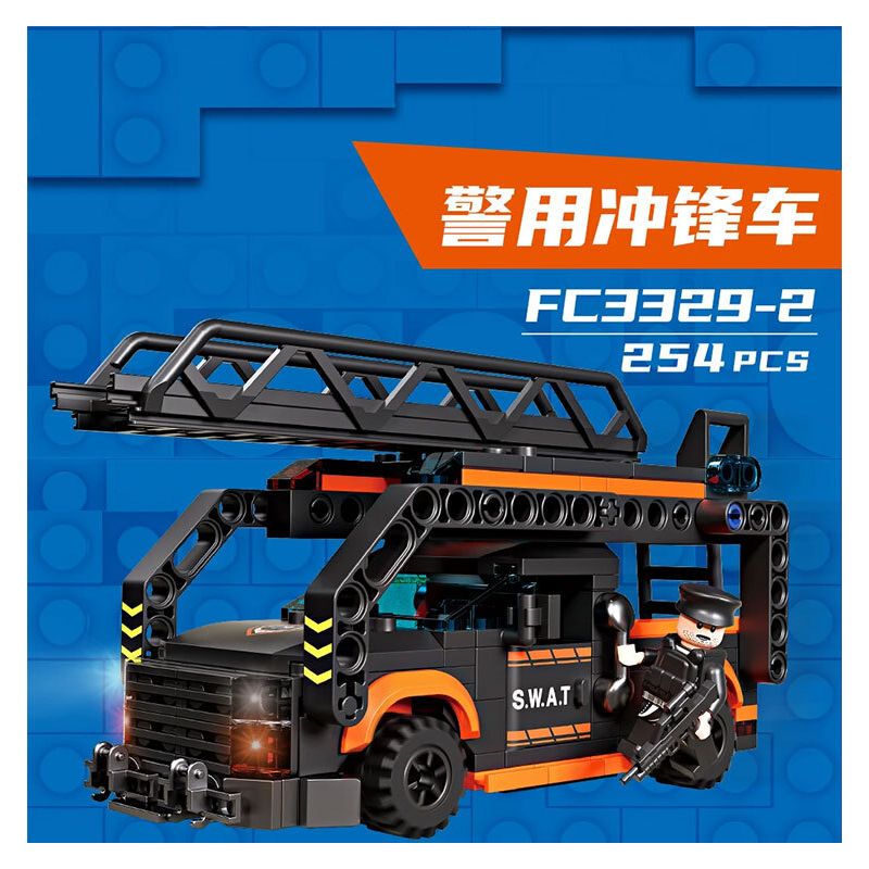 FORANGE FC3329 3329 ĐỘI HÀNH ĐỘNG SWAT 4 KẾT HỢP bộ đồ chơi xếp lắp ráp ghép mô hình City SWAT ACTION TEAM Thành Phố 1048 khối
