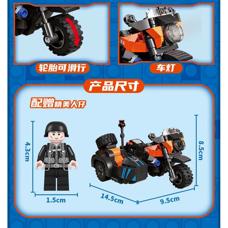 FORANGE FC3329 3329 ĐỘI HÀNH ĐỘNG SWAT 4 KẾT HỢP bộ đồ chơi xếp lắp ráp ghép mô hình City SWAT ACTION TEAM Thành Phố 1048 khối