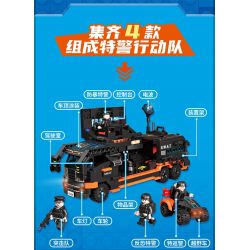 FORANGE FC3329 3329 ĐỘI HÀNH ĐỘNG SWAT 4 KẾT HỢP bộ đồ chơi xếp lắp ráp ghép mô hình City SWAT ACTION TEAM Thành Phố 1048 khối