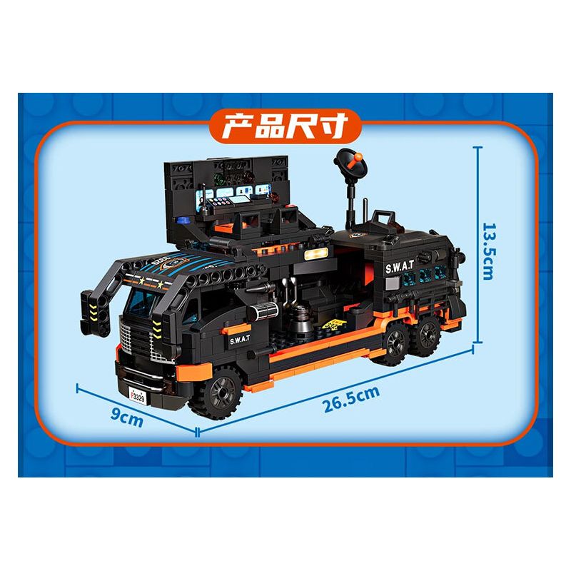 FORANGE FC3329 3329 ĐỘI HÀNH ĐỘNG SWAT 4 KẾT HỢP bộ đồ chơi xếp lắp ráp ghép mô hình City SWAT ACTION TEAM Thành Phố 1048 khối