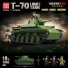 QuanGuan 100291 Quan Guan 100291 XE TĂNG HẠNG NHẸ T-70 CỦA LIÊN XÔ bộ đồ chơi xếp lắp ráp ghép mô hình Military Army Quân Sự Bộ Đội 689 khối