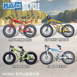 ZHEGAO 941024 4 CHIẾC XE ĐẠP LEO NÚI bộ đồ chơi xếp lắp ráp ghép mô hình Technic Kỹ Thuật Công Nghệ Cao Mô Hình Phương Tiện