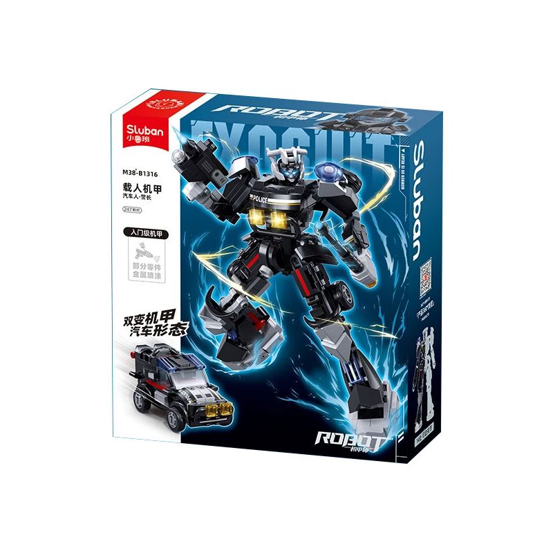  Sluban M38-B1316 Xếp hình lắp ráp ghép mô hình Phiên bản thứ năm của mecha có người lái của Mecha Division: Autobot Sheriff
