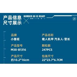 SLUBAN M38-B1316 B1316 1316 M38B1316 38-B1316 PHIÊN BẢN THỨ NĂM CỦA MECHA CÓ NGƯỜI LÁI DIVISION AUTOBOT SHERIFF bộ đồ chơi xếp lắp ráp ghép mô hình 247 khối