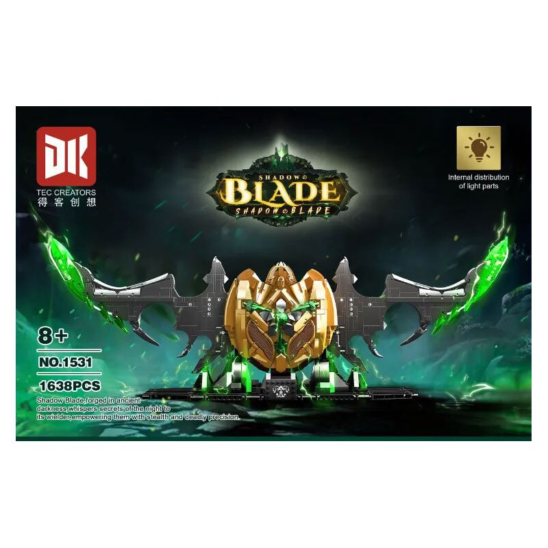 DK 1531 BLADE OF DARK NIGHT bộ đồ chơi xếp lắp ráp ghép mô hình Movie & Game Phim Và Trò Chơi 1638 khối