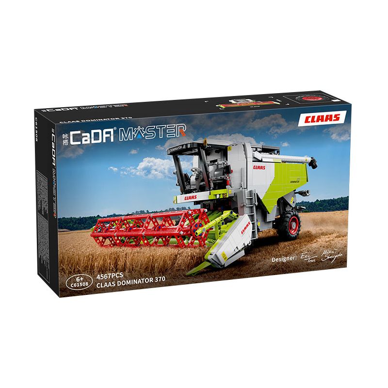  CaDA DoubleE C61508 CLAAS Dominator 370 Xếp hình lắp ráp ghép mô hình CLAAS D370 Máy thu hoạch chung 1:17
