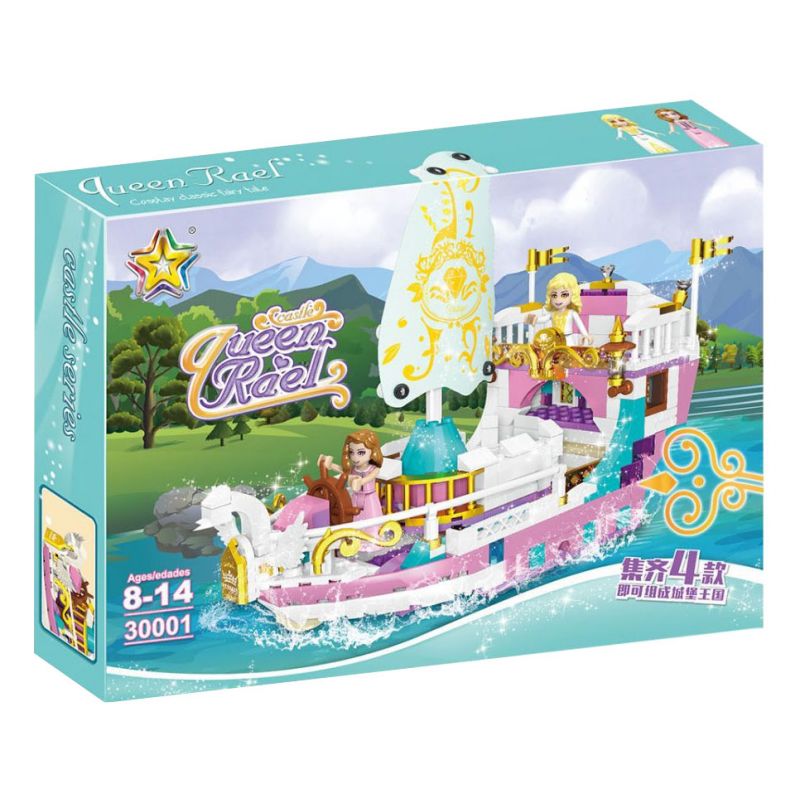  Lucky Star 30001 Xếp hình lắp ráp ghép mô hình Cung điện băng và Snow Palace Dream Lâu đài: Thuyền