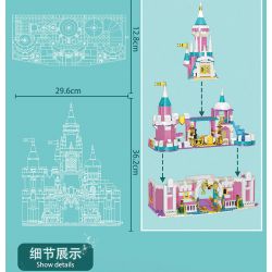 LUCKY STAR 30004 LÂU ĐÀI YCE AND SNOW PALACE DREAM bộ đồ chơi xếp lắp ráp ghép mô hình Girl Con Gái