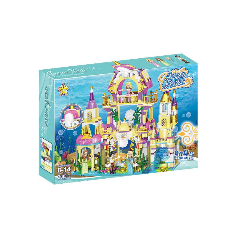  Lucky Star 30012 Xếp hình lắp ráp ghép mô hình Động vật biển Cung điện dưới nước