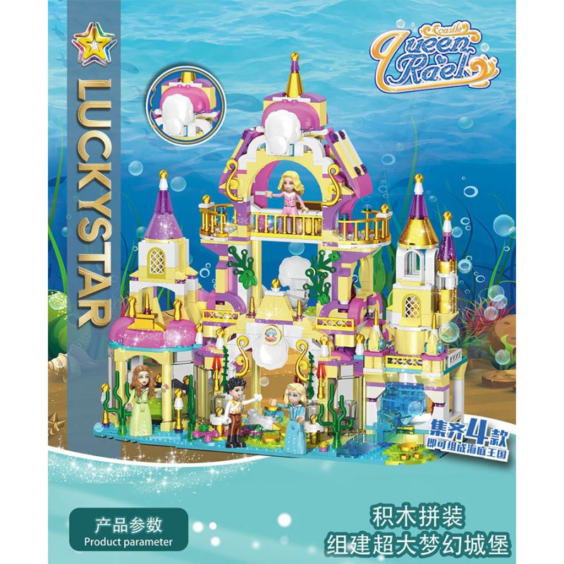 LUCKY STAR 30012 ĐỘNG VẬT BIỂN CUNG ĐIỆN DƯỚI NƯỚC bộ đồ chơi xếp lắp ráp ghép mô hình Girl Con Gái