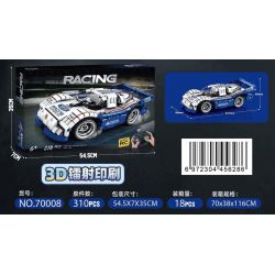 70008 ĐIỀU KHIỂN TỪ XA PORSCHE bộ đồ chơi xếp lắp ráp ghép mô hình Technic Kỹ Thuật Công Nghệ Cao Mô Hình Phương Tiện 310 khối