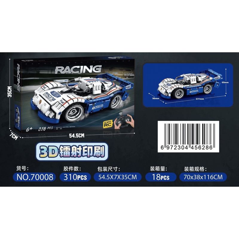 70008 ĐIỀU KHIỂN TỪ XA PORSCHE bộ đồ chơi xếp lắp ráp ghép mô hình Technic Kỹ Thuật Công Nghệ Cao Mô Hình Phương Tiện 310 khối