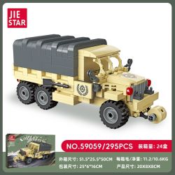 JIESTAR 59059 XE CHỞ QUÂN NHẸ bộ đồ chơi xếp lắp ráp ghép mô hình Military Army LIGHT TROOP CARRIERS Quân Sự Bộ Đội 295 khối