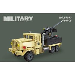 JIESTAR 59062 PHÁO VẬN TẢI bộ đồ chơi xếp lắp ráp ghép mô hình Military Army ARTILLERY TRANSPORT Quân Sự Bộ Đội 464 khối