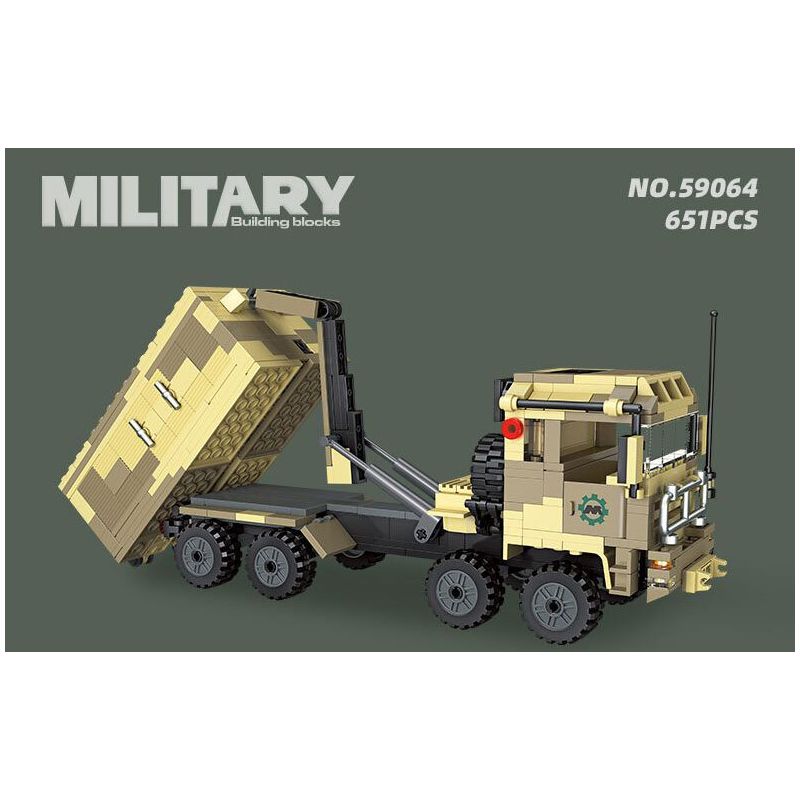 JIESTAR 59064 PHƯƠNG TIỆN VẬN CHUYỂN NẶNG bộ đồ chơi xếp lắp ráp ghép mô hình Military Army HEAVY VAN TRANSPORT Quân Sự Bộ Đội 651 khối