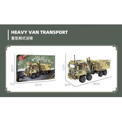 JIESTAR 59064 PHƯƠNG TIỆN VẬN CHUYỂN NẶNG bộ đồ chơi xếp lắp ráp ghép mô hình Military Army HEAVY VAN TRANSPORT Quân Sự Bộ Đội 651 khối