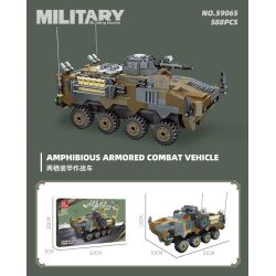 JIESTAR 59065 XE CHIẾN ĐẤU BỌC THÉP LỘI NƯỚC bộ đồ chơi xếp lắp ráp ghép mô hình Military Army AMPHIBIOUS ARMORED COMBAT VEHICLE Quân Sự Bộ Đội 588 khối