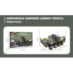 JIESTAR 59065 XE CHIẾN ĐẤU BỌC THÉP LỘI NƯỚC bộ đồ chơi xếp lắp ráp ghép mô hình Military Army AMPHIBIOUS ARMORED COMBAT VEHICLE Quân Sự Bộ Đội 588 khối