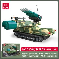 JIESTAR 59066 TÊN LỬA PHÒNG KHÔNG SA bộ đồ chơi xếp lắp ráp ghép mô hình Military Army SA MISSILES Quân Sự Bộ Đội 986 khối