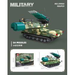 JIESTAR 59066 TÊN LỬA PHÒNG KHÔNG SA bộ đồ chơi xếp lắp ráp ghép mô hình Military Army SA MISSILES Quân Sự Bộ Đội 986 khối