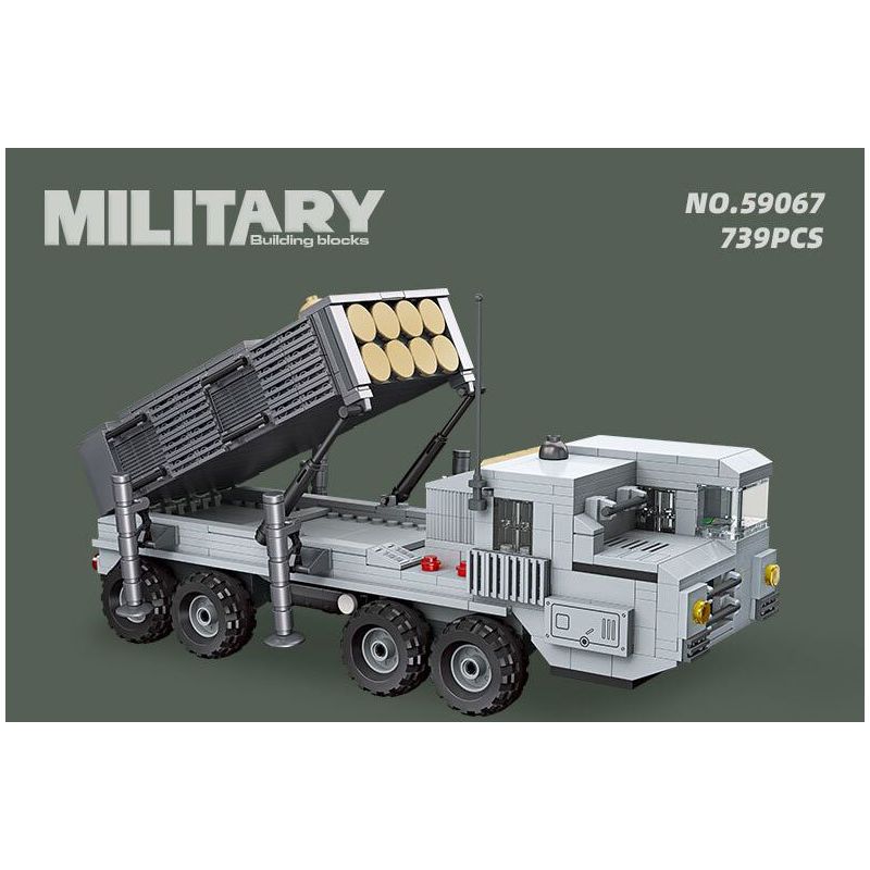 JIESTAR 59067 SÚNG PHÓNG PHÁO TẦM XA bộ đồ chơi xếp lắp ráp ghép mô hình Military Army LONG RANGE GUN LAUNCHER Quân Sự Bộ Đội 739 khối