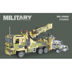 JIESTAR 59068 CẦN CẨU ĐẶC BIỆT QUÂN SỰ bộ đồ chơi xếp lắp ráp ghép mô hình Military Army MILITARY SPECIAL CRANE Quân Sự Bộ Đội 1112 khối