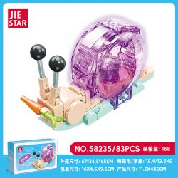 JIESTAR 58235 VƯƠNG QUỐC CÔN TRÙNG SÊN bộ đồ chơi xếp lắp ráp ghép mô hình 83 khối