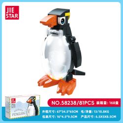 JIESTAR 58238 ĐỘNG VẬT HOANG DÃ CHIM CÁNH CỤT bộ đồ chơi xếp lắp ráp ghép mô hình 81 khối