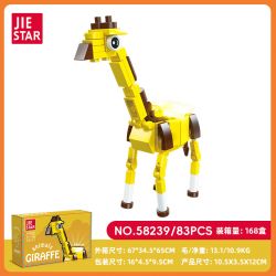 JIESTAR 58239 ĐỘNG VẬT HOANG DÃ HƯƠU CAO CỔ bộ đồ chơi xếp lắp ráp ghép mô hình 83 khối